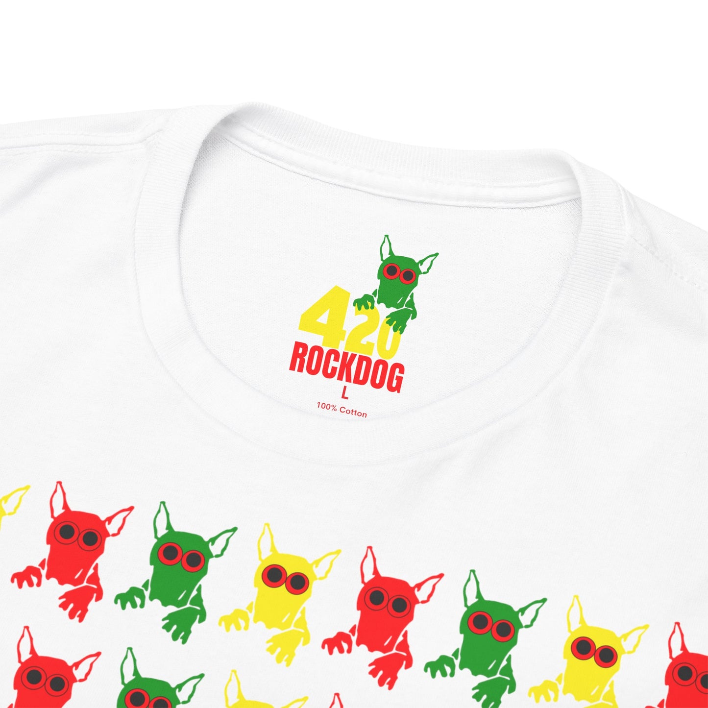 ROCKDOG420 - Crew T‑Shirt RASTA