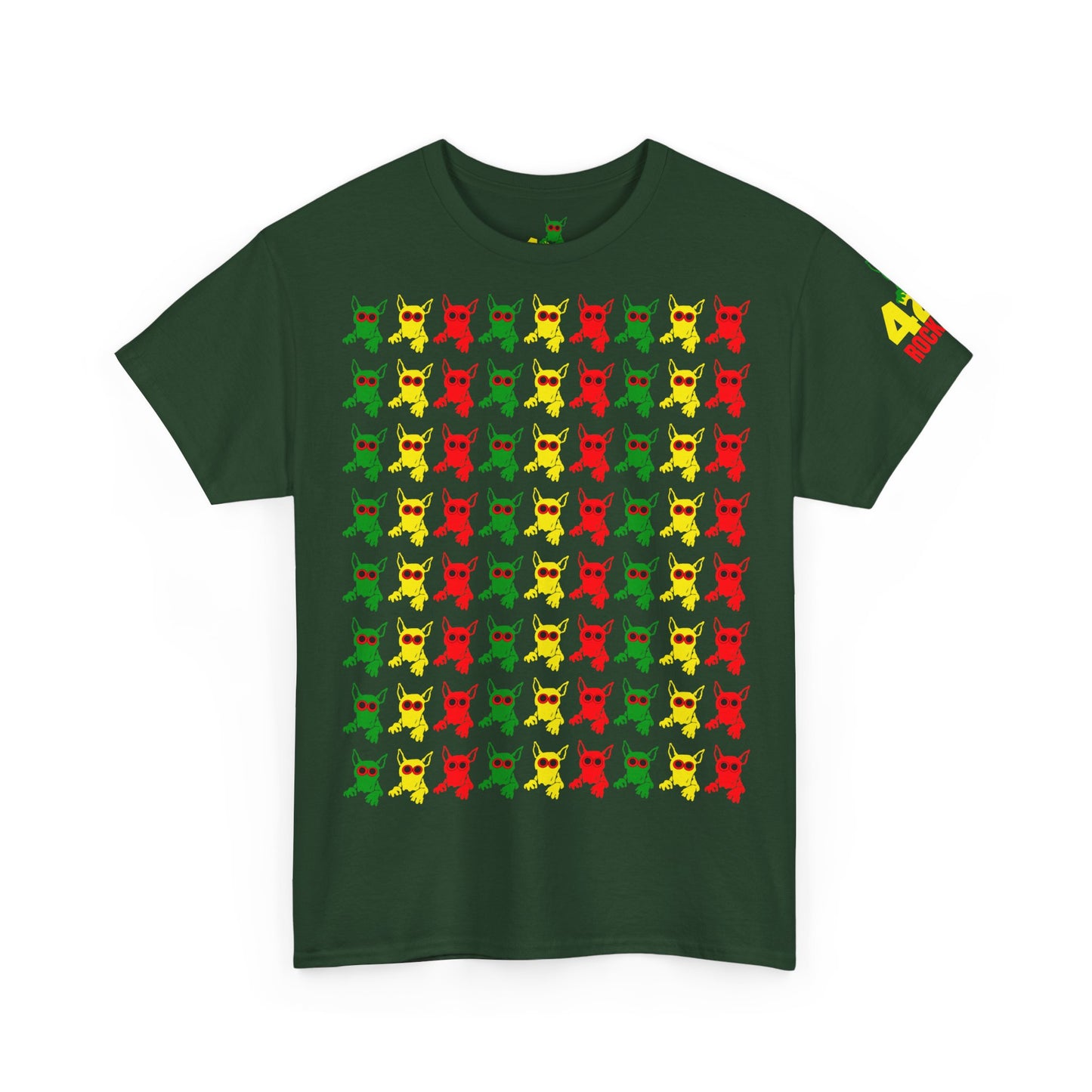 ROCKDOG420 - Crew T‑Shirt RASTA