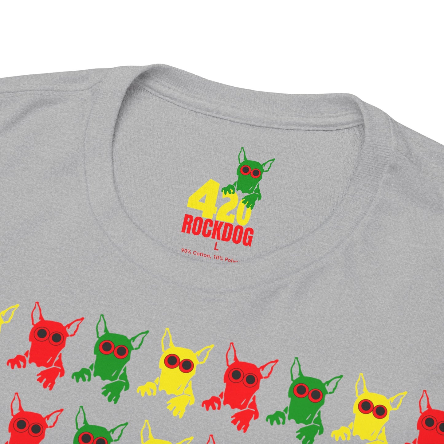 ROCKDOG420 - Crew T‑Shirt RASTA