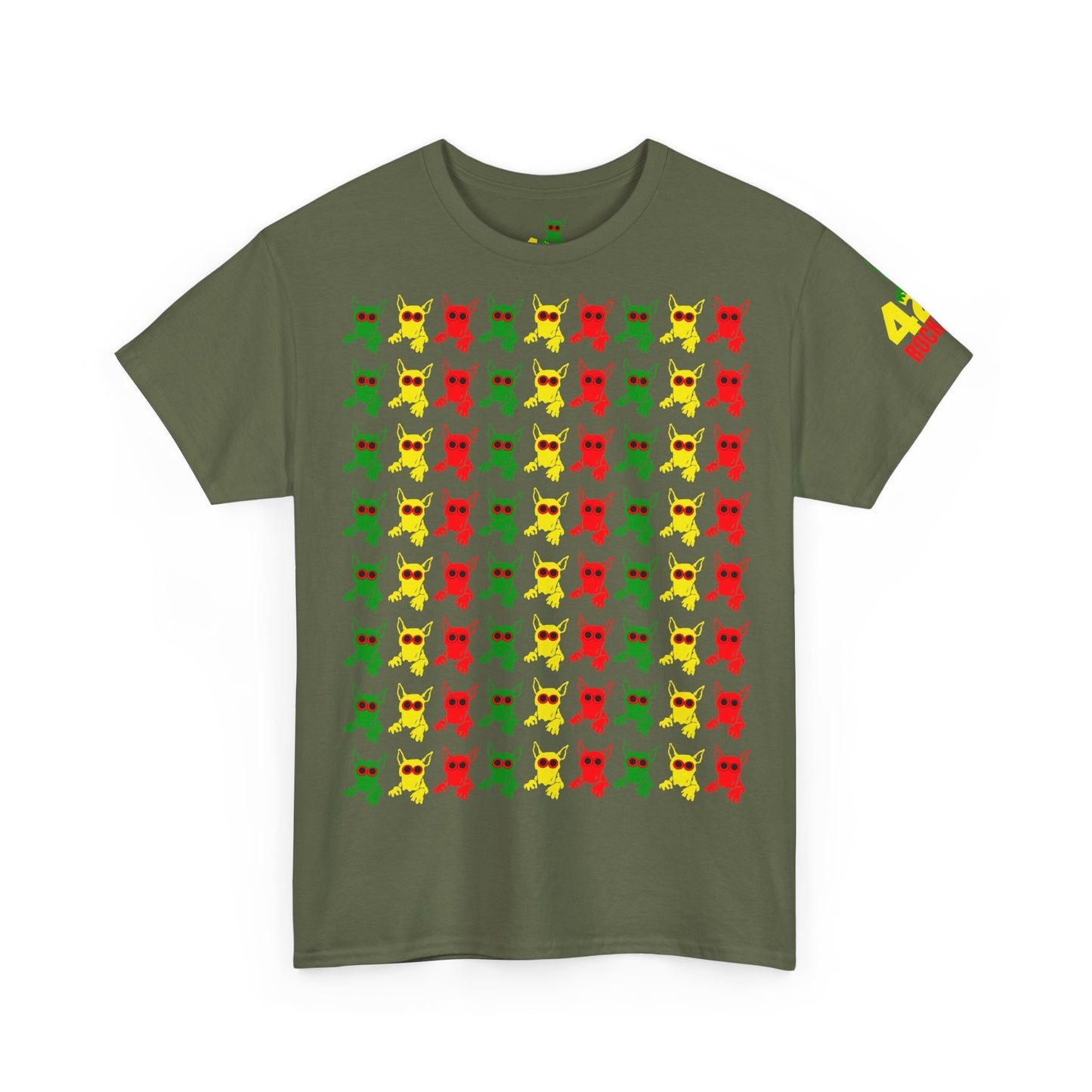 ROCKDOG420 - Crew T‑Shirt RASTA