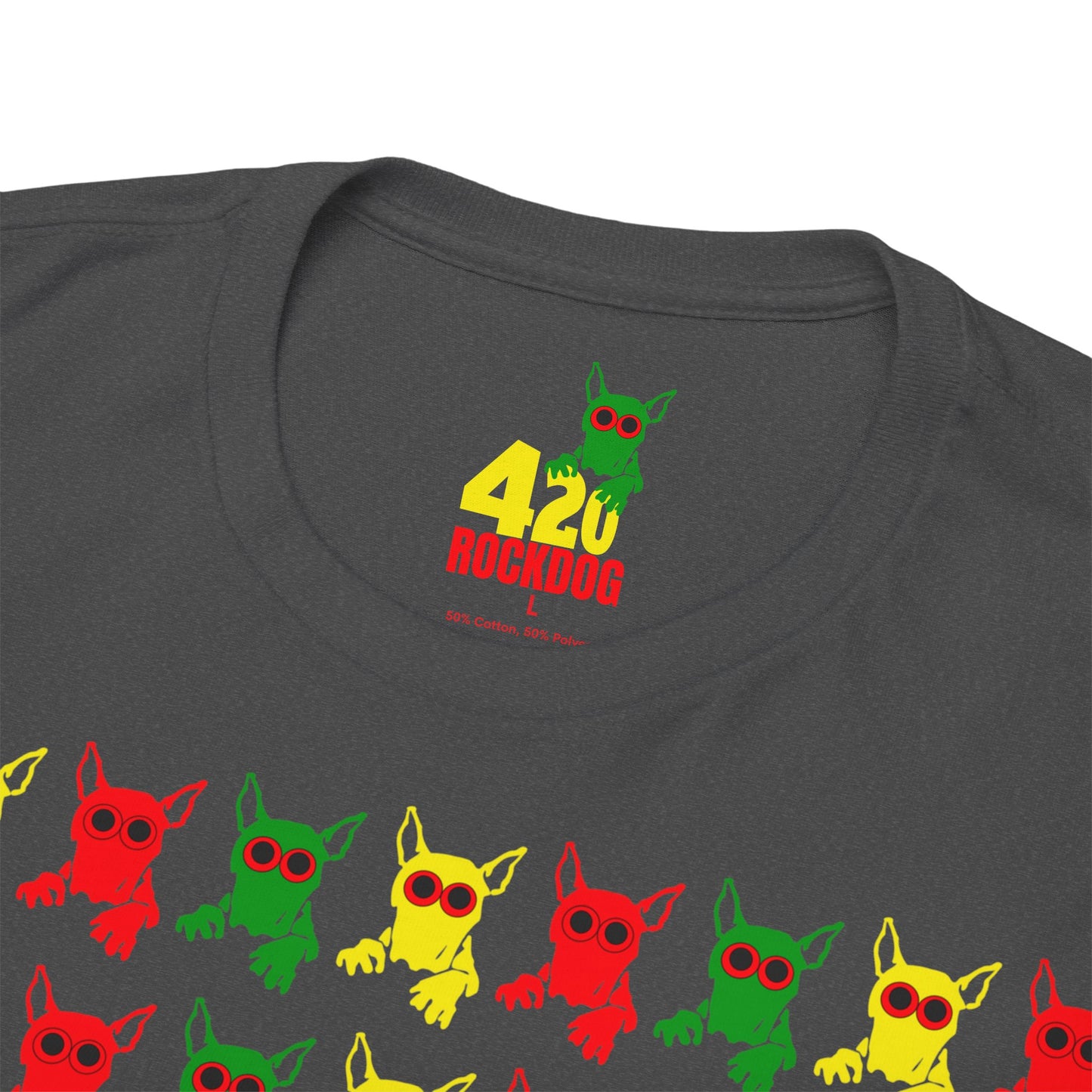 ROCKDOG420 - Crew T‑Shirt RASTA