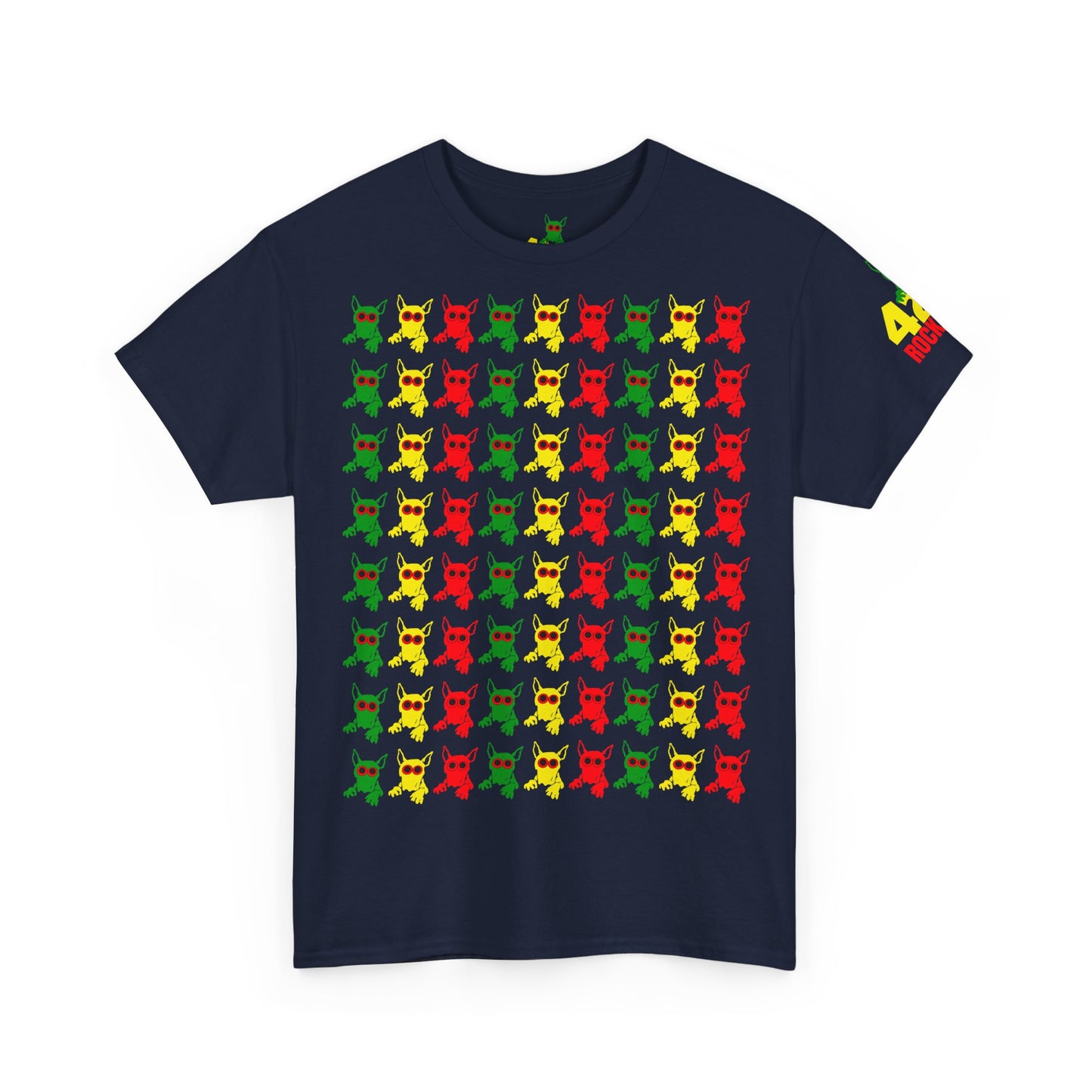 ROCKDOG420 - Crew T‑Shirt RASTA