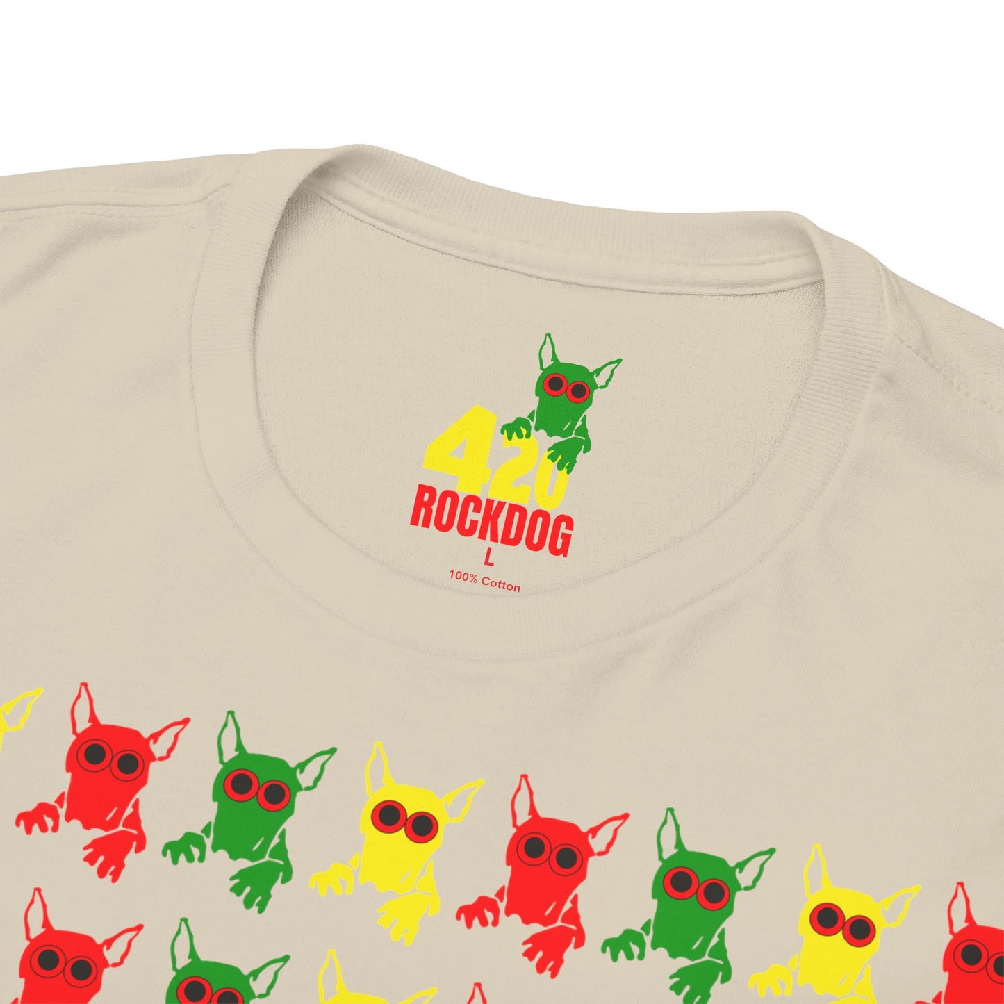 ROCKDOG420 - Crew T‑Shirt RASTA
