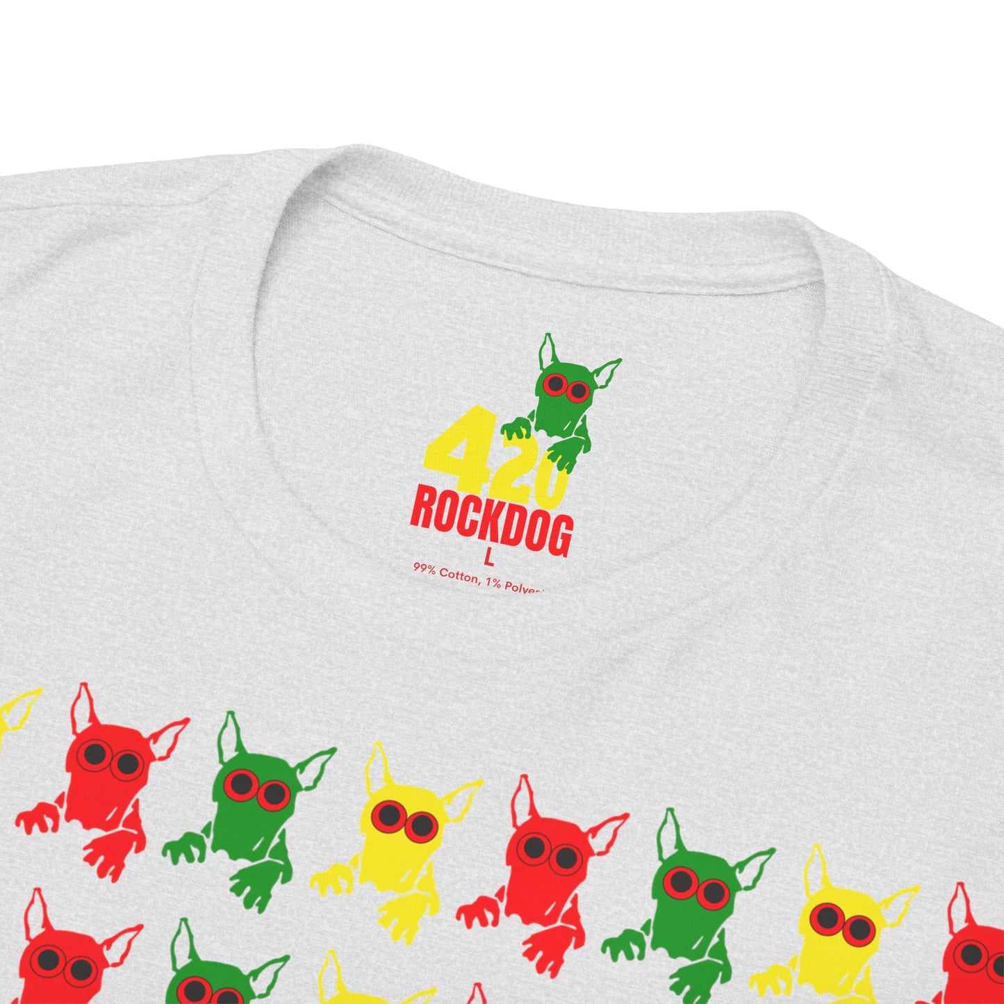 ROCKDOG420 - Crew T‑Shirt RASTA