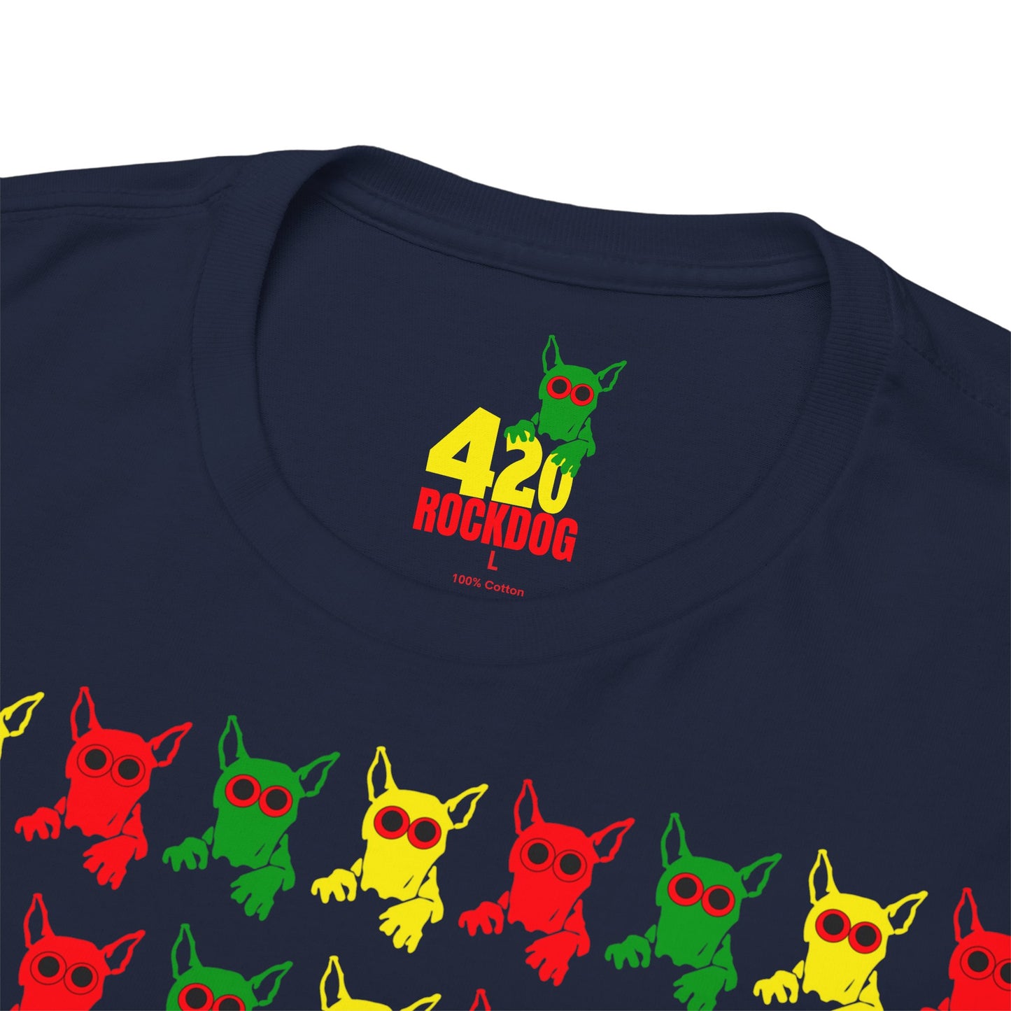 ROCKDOG420 - Crew T‑Shirt RASTA