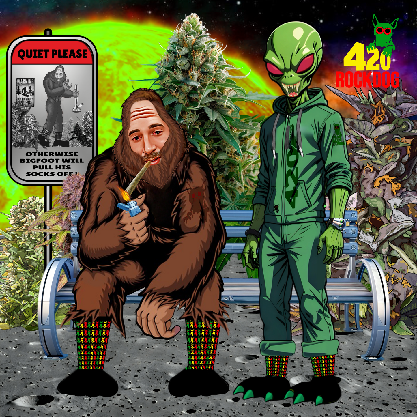 ROCKDOG420 - RASTADOG Socks