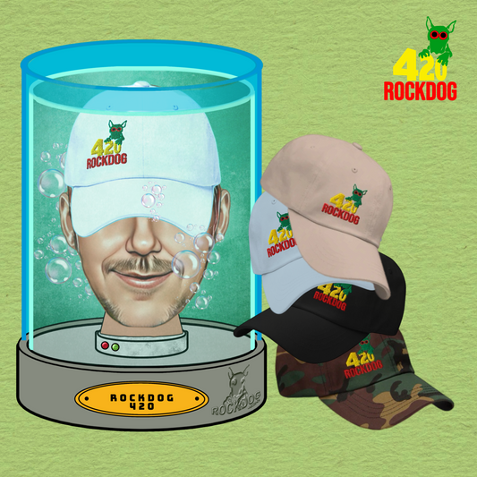 ROCKDOG420 Crew Dad Hat – Comic Universe lifestyle, Members Only merch NewDriveCity Neufahrn Bavaria
