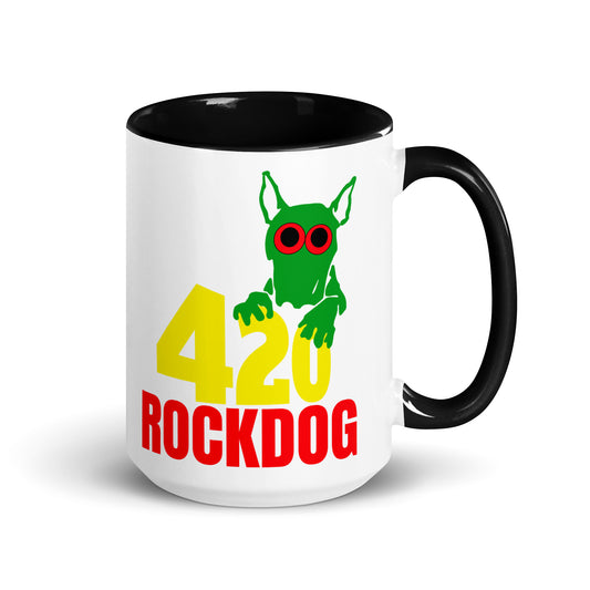 ROCKDOG420 Crew Mug 15oz black – alien comic print, Members Only merch ROCKDOG420 Universe