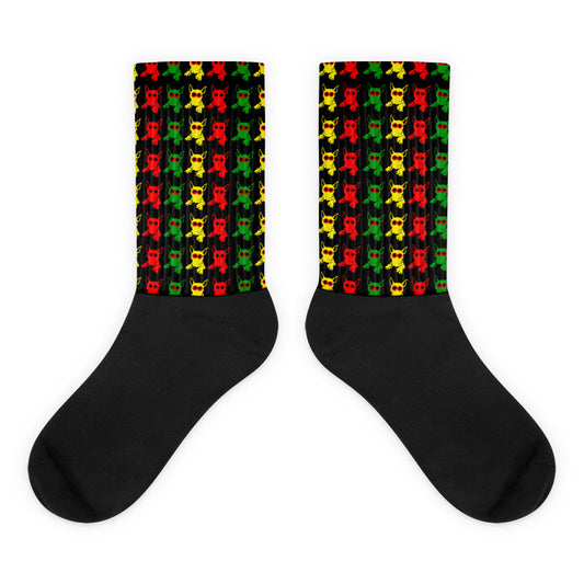 ROCKDOG420 Rastadog Socks black – RASTADOG print inside, cycling & MTB Members Only merch Bavaria
